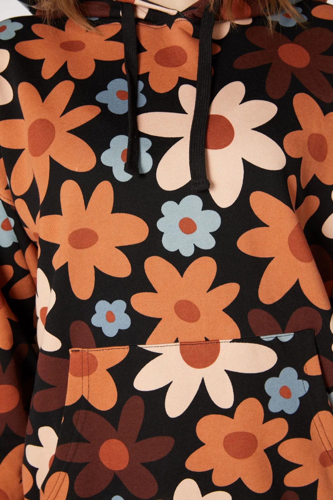 60S Daisy Floral Track Hoodie