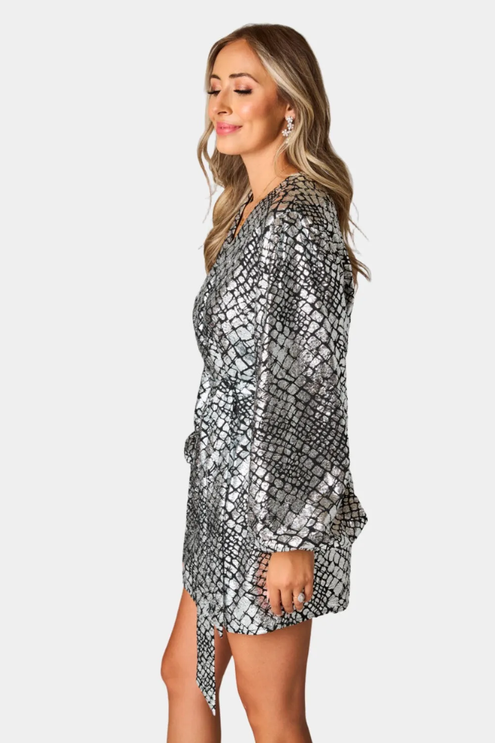 Adeline Short Wrap Dress - Pearl River