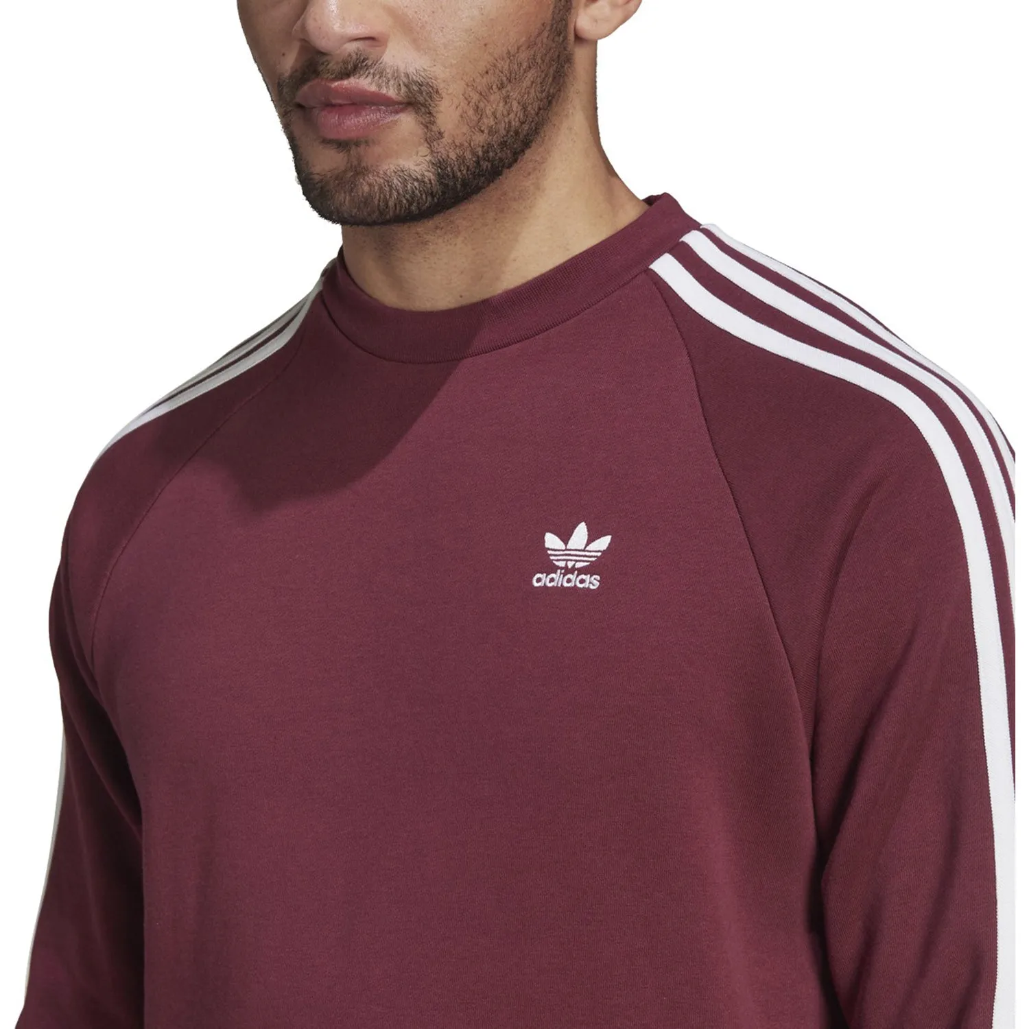 Adidas Adicolor Classics 3-Stripes Men's Crew Sweatshirt Victory Crimson