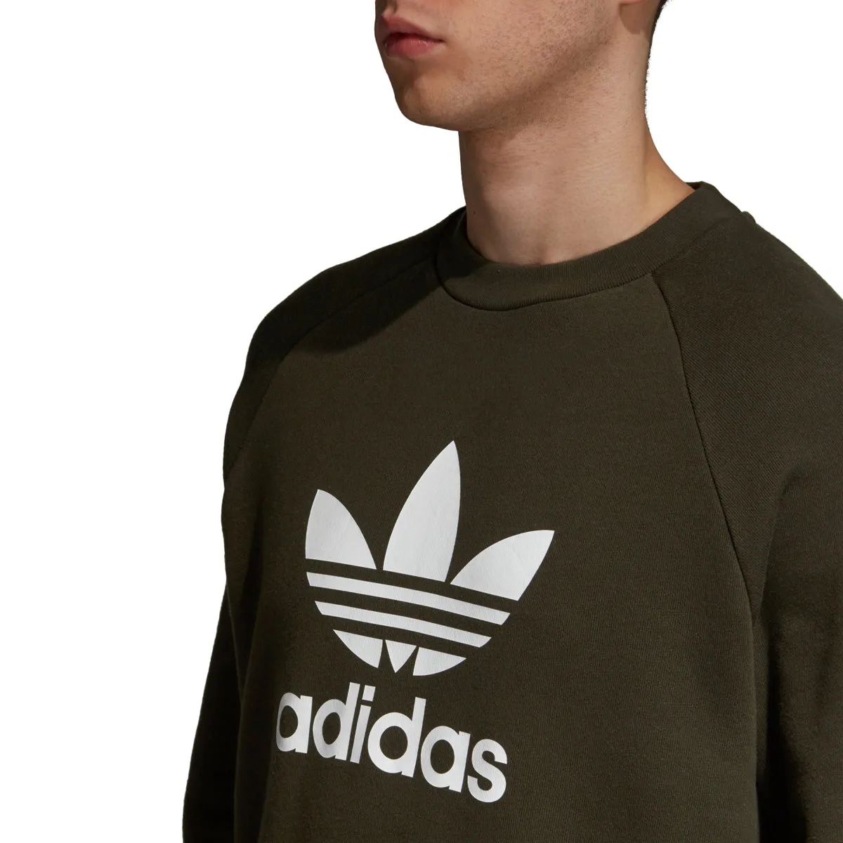 Adidas Originals Trefoil Men's Crewneck Sweatshirt Night Cargo/White