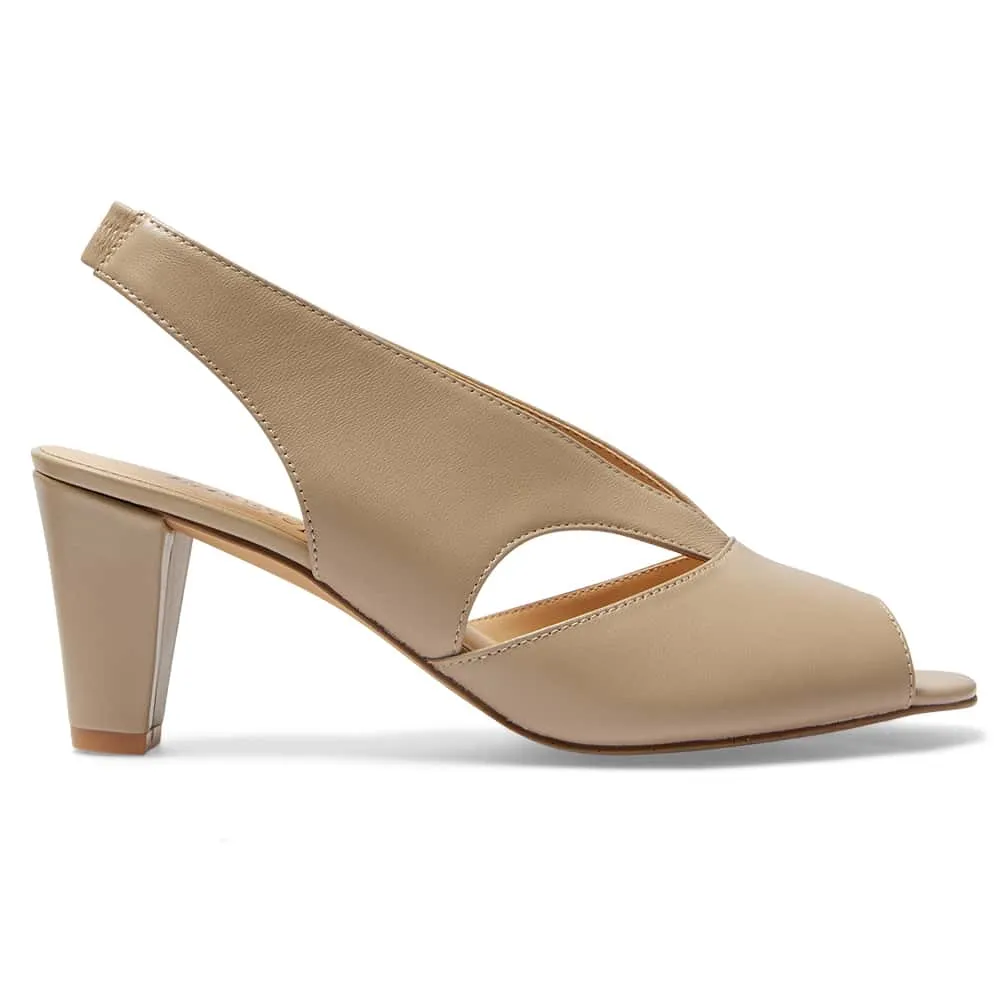 Alice Heel in Nude Leather