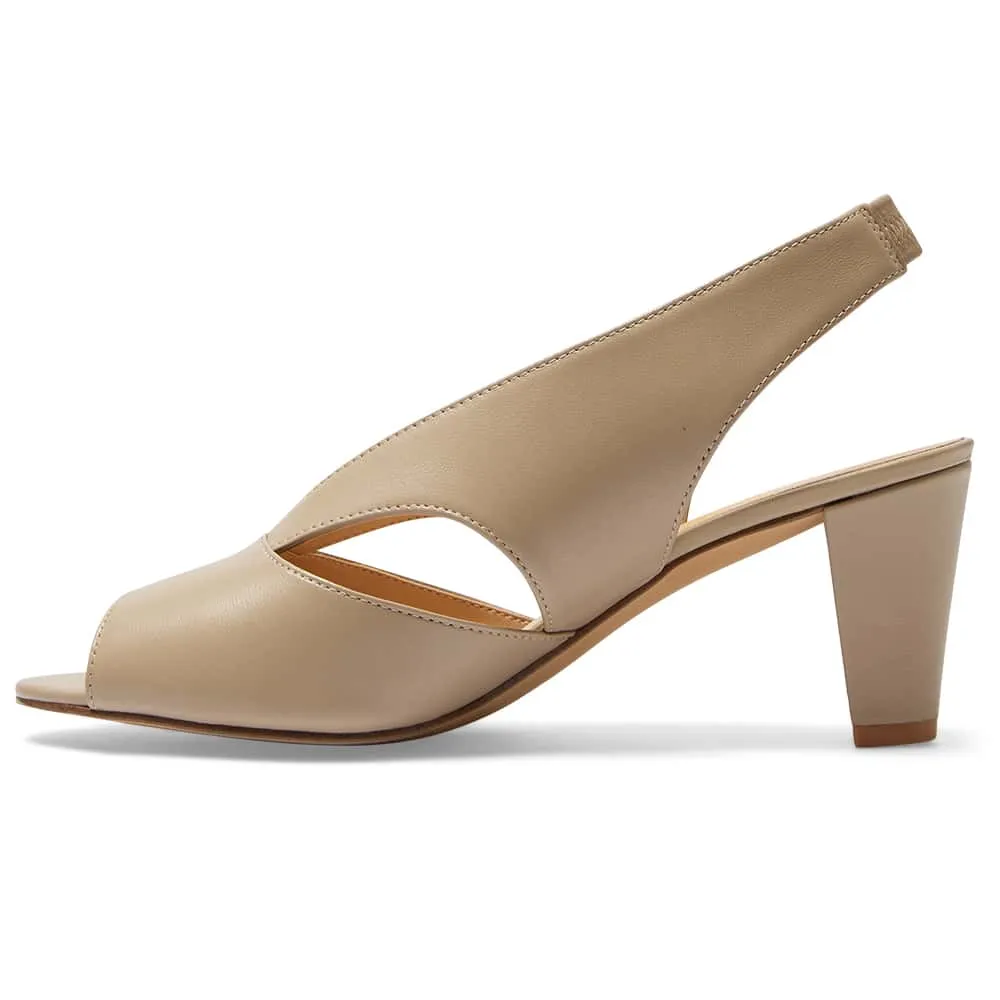 Alice Heel in Nude Leather