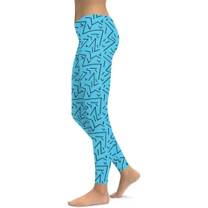 Aqua Black Line Leggings