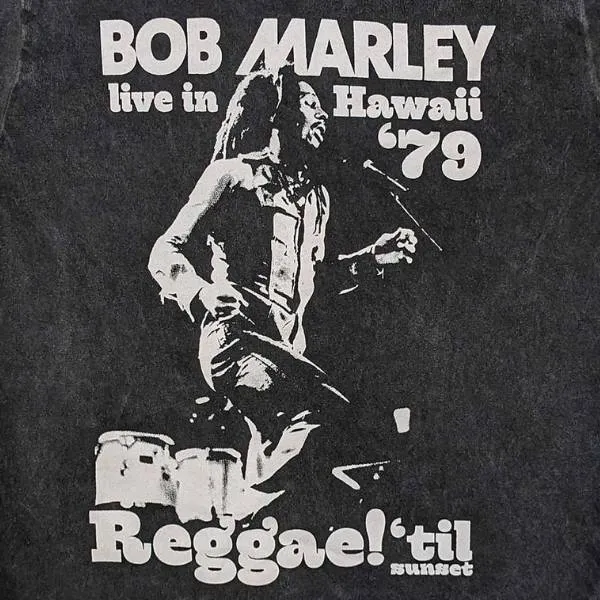 Bob Marley Kids Charcoal T-Shirt - Reggae Til Sunset - Dye Wash