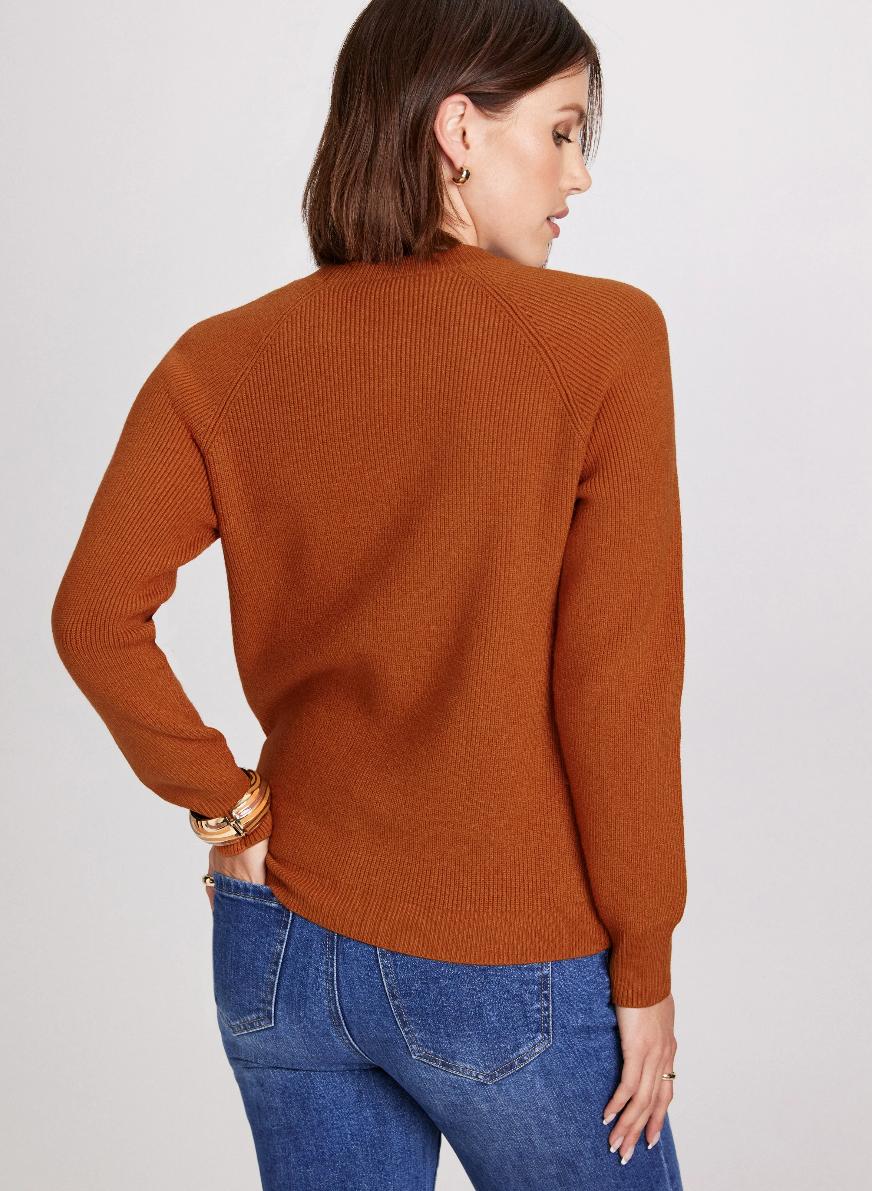 Button Detail Long Sleeve Sweater