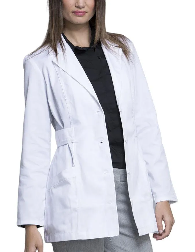 Cherokee 30 Inch Women's Notched Lapel Twill Lab Coat