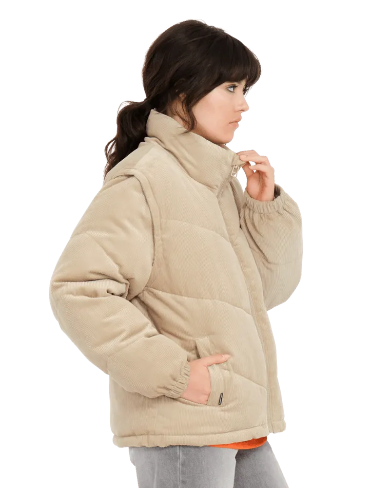 Cord'n Puff Jacket in Khaki