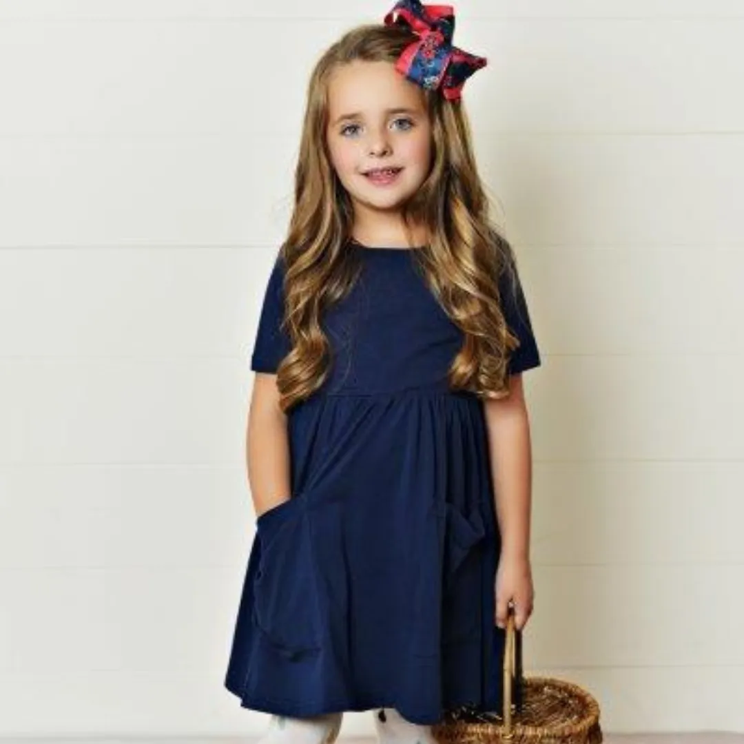 Dark Navy Twirl Dress