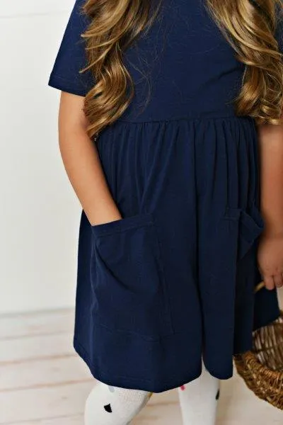 Dark Navy Twirl Dress