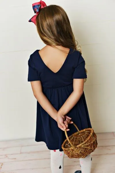 Dark Navy Twirl Dress