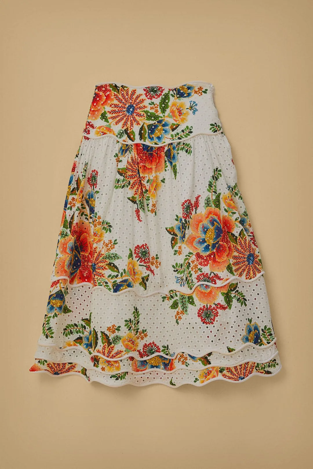 Delicate Garden Midi Skirt