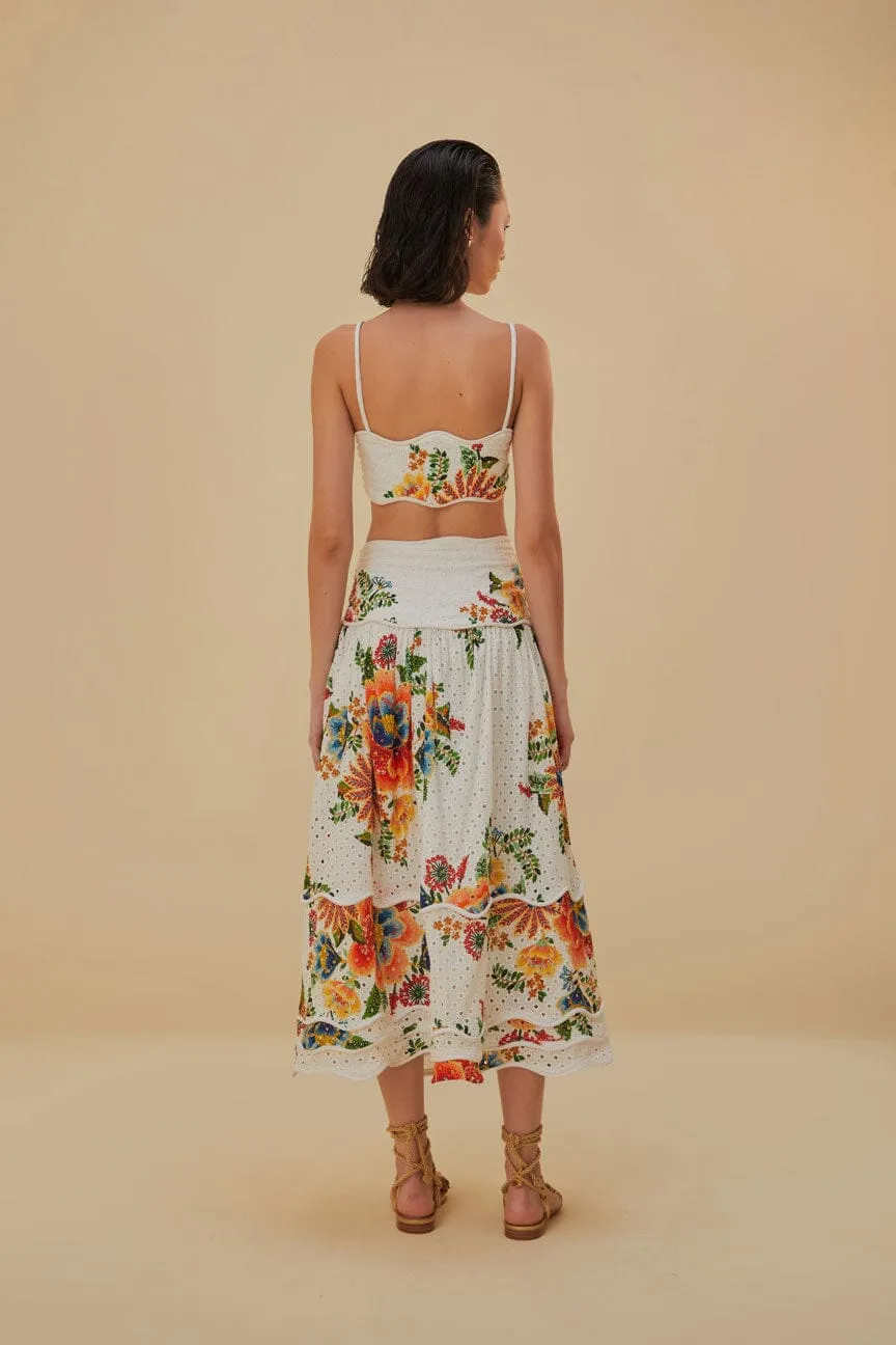 Delicate Garden Midi Skirt