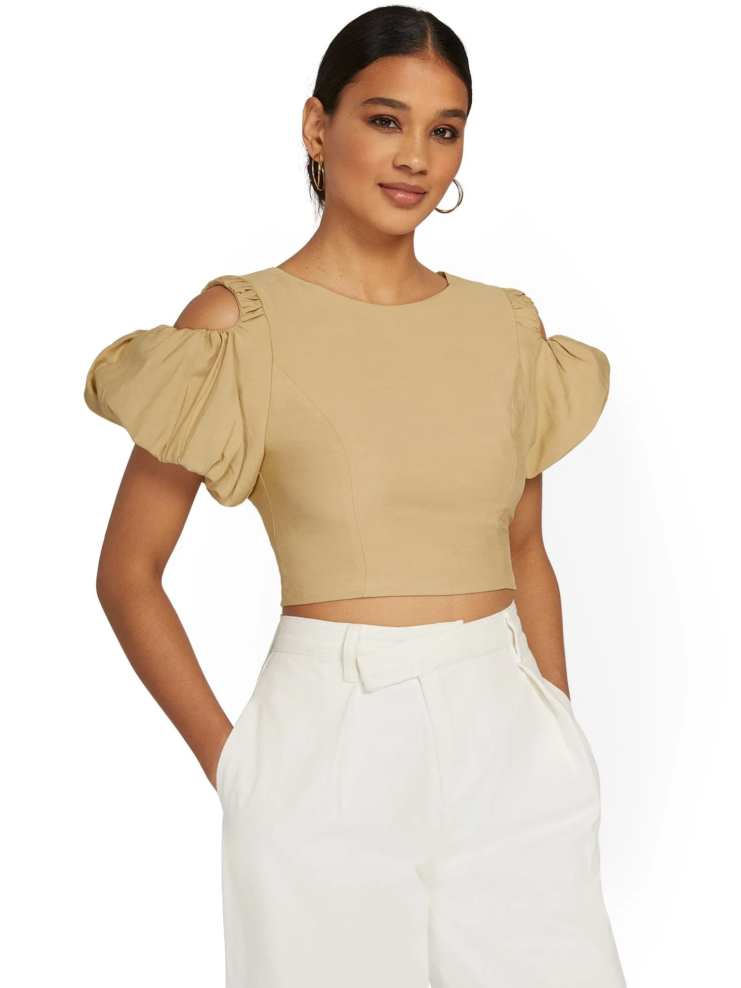 Do Be Cold-Shoulder Puff-Sleeve Top - Brands We Love