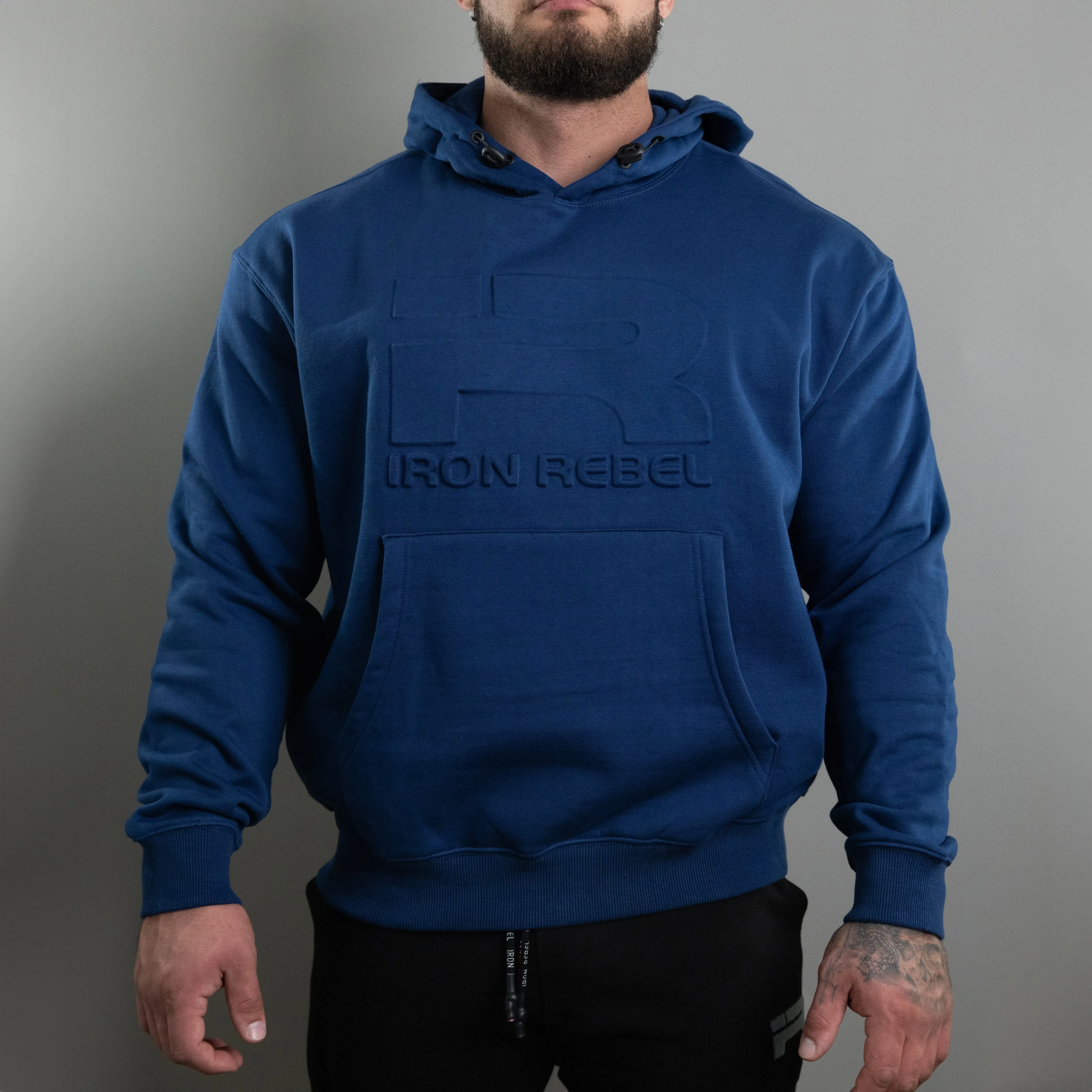 Embossed Hoodie (Blue)