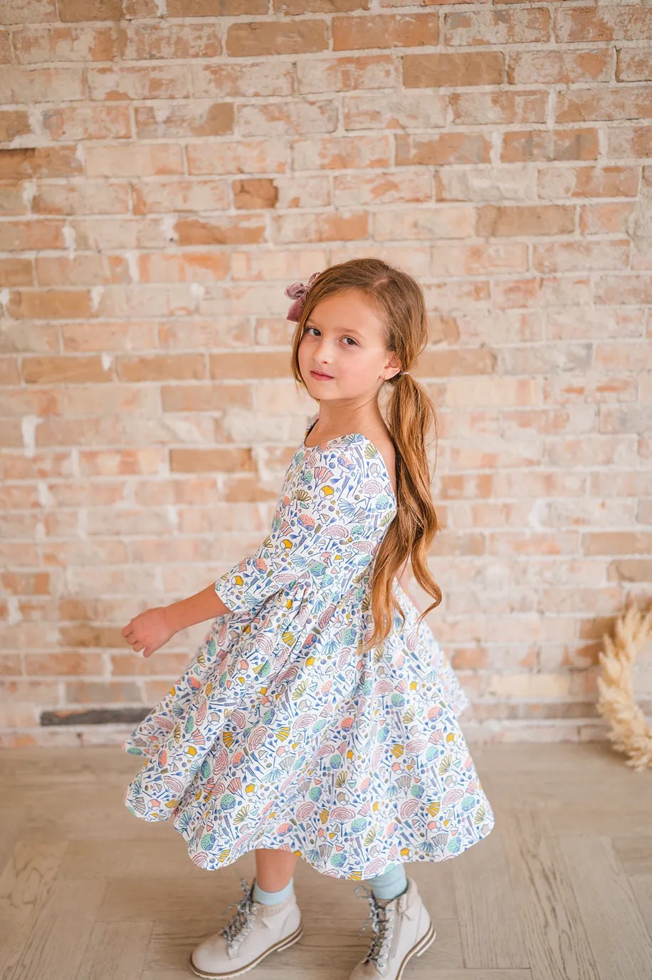 Emile Twirl Dress in Gardenia