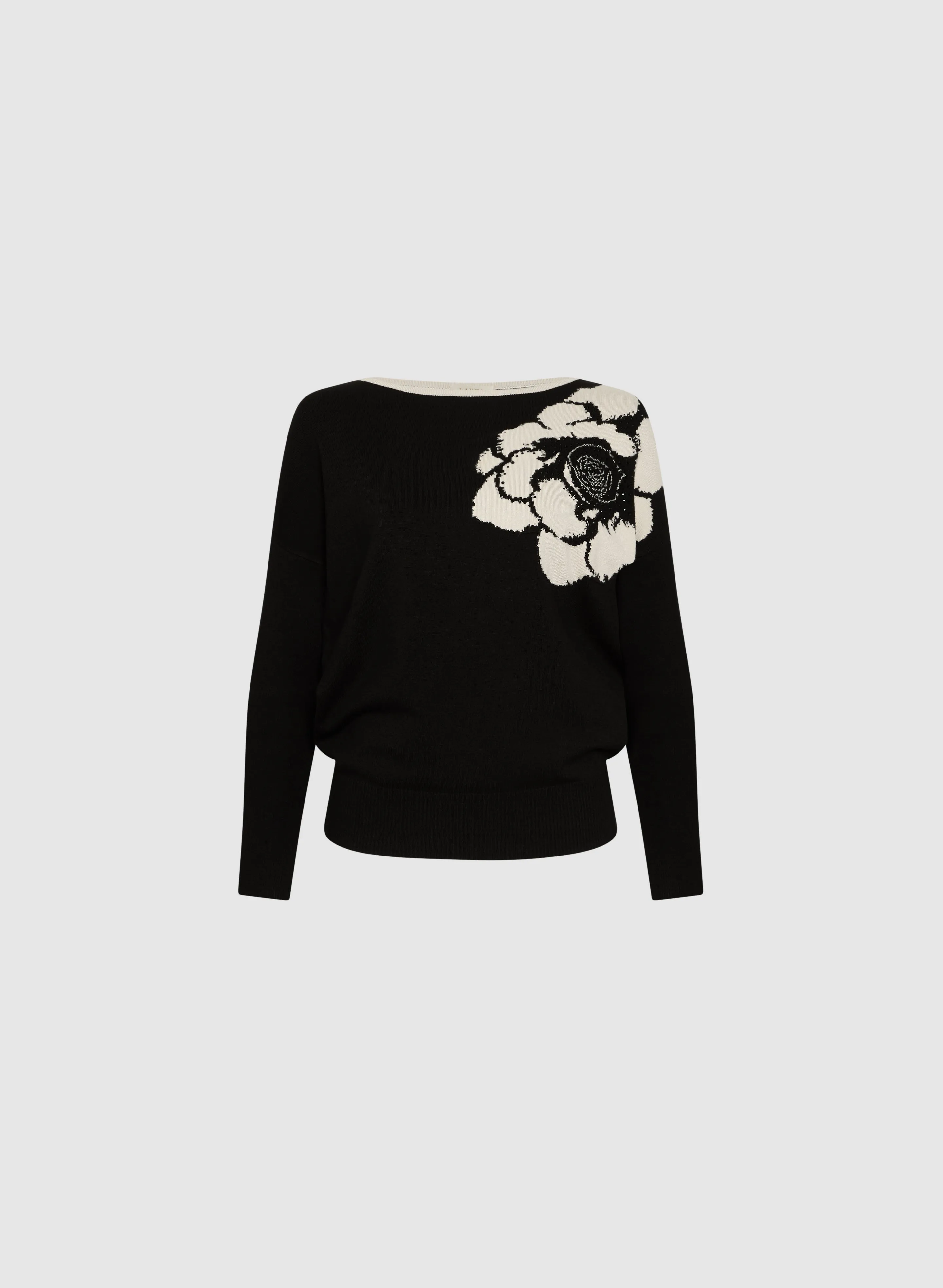 Floral Detail Dolman Sleeve Sweater