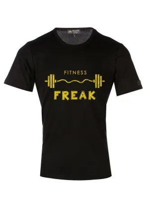 'Freak' Text Black T-Shirt