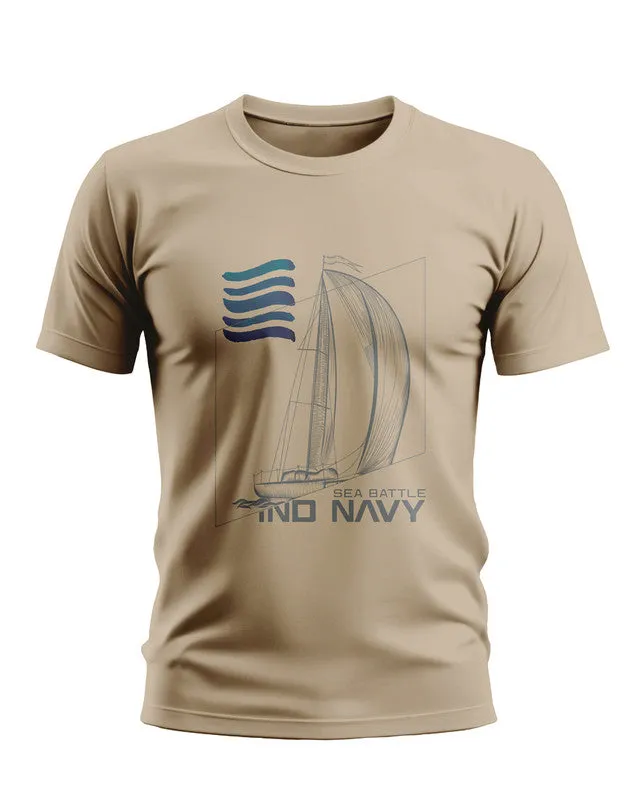 Indian Navy Sea Battle Soft Cotton T-shirt