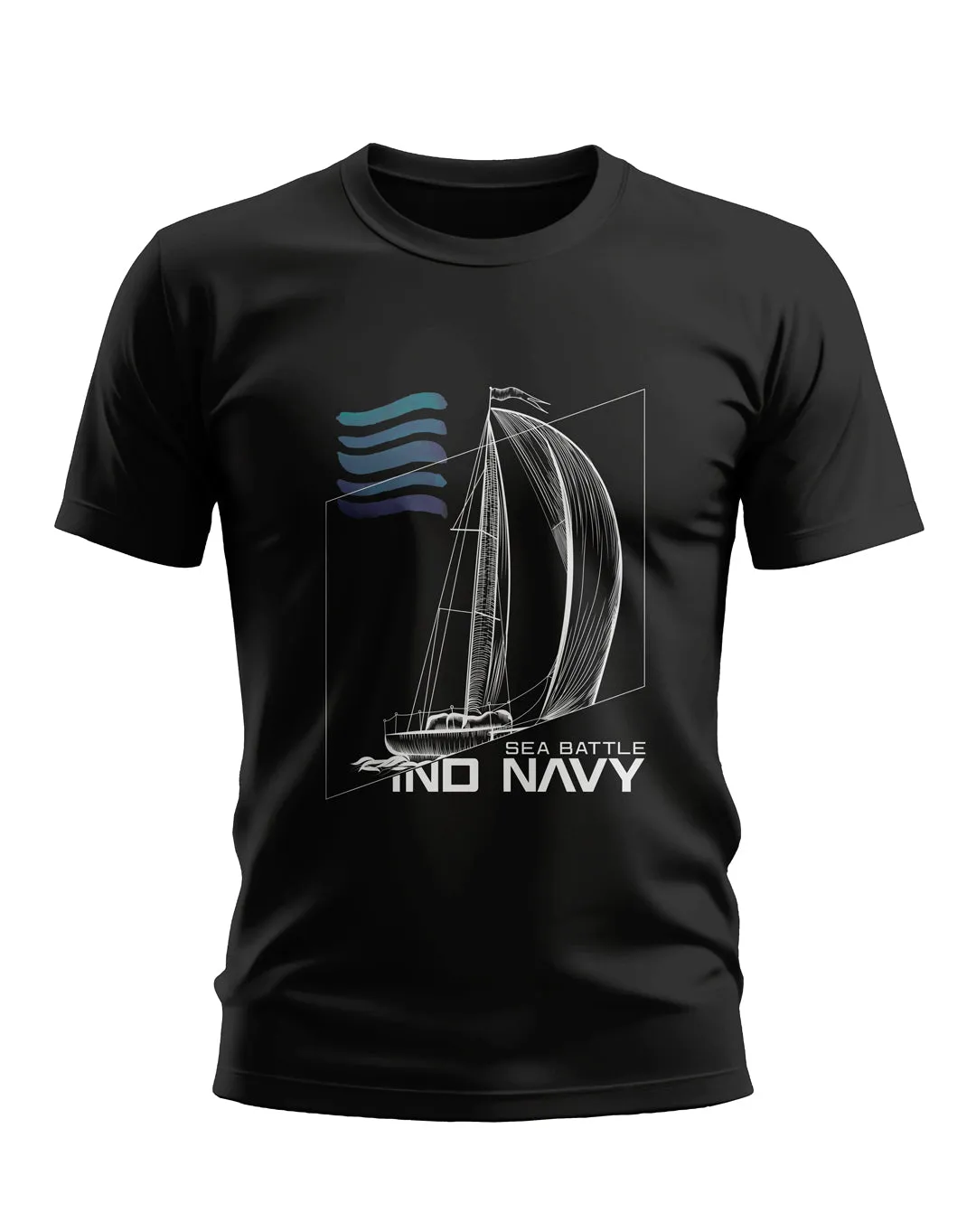 Indian Navy Sea Battle Soft Cotton T-shirt