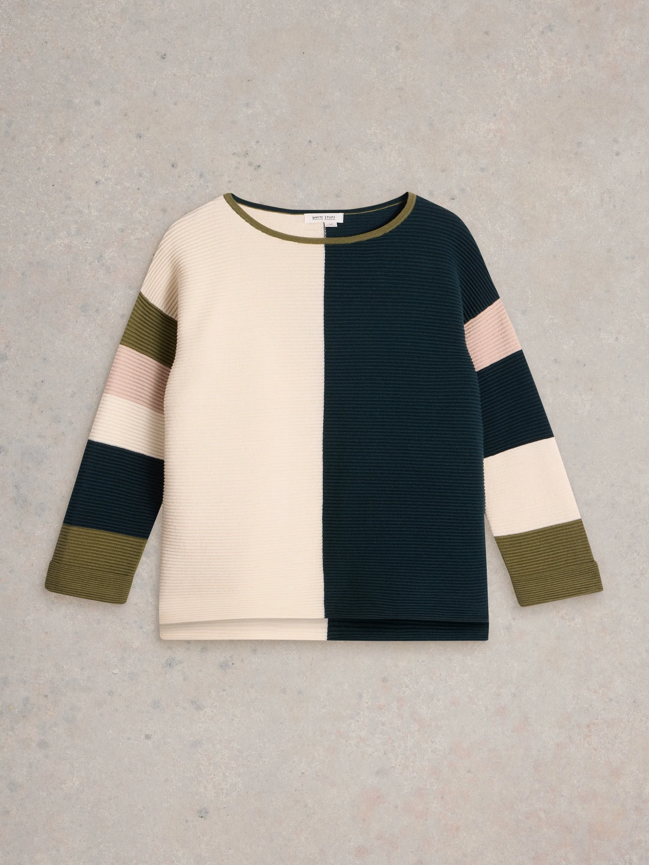 Jana Colourblock Jumper - Natural Multi