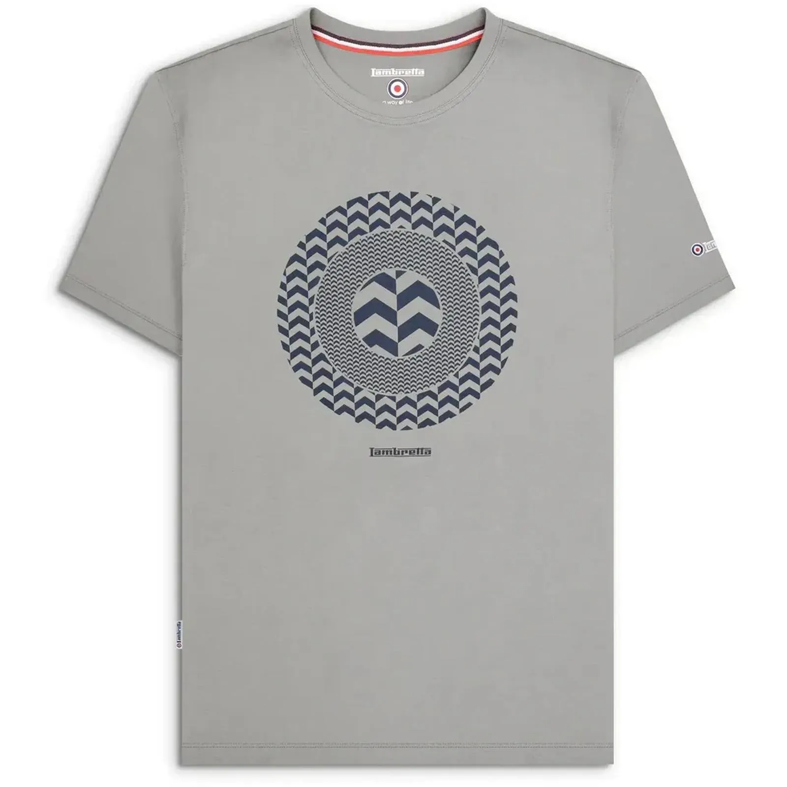 Lambretta Mens Chevron Target Short Sleeve Cotton T-Shirt