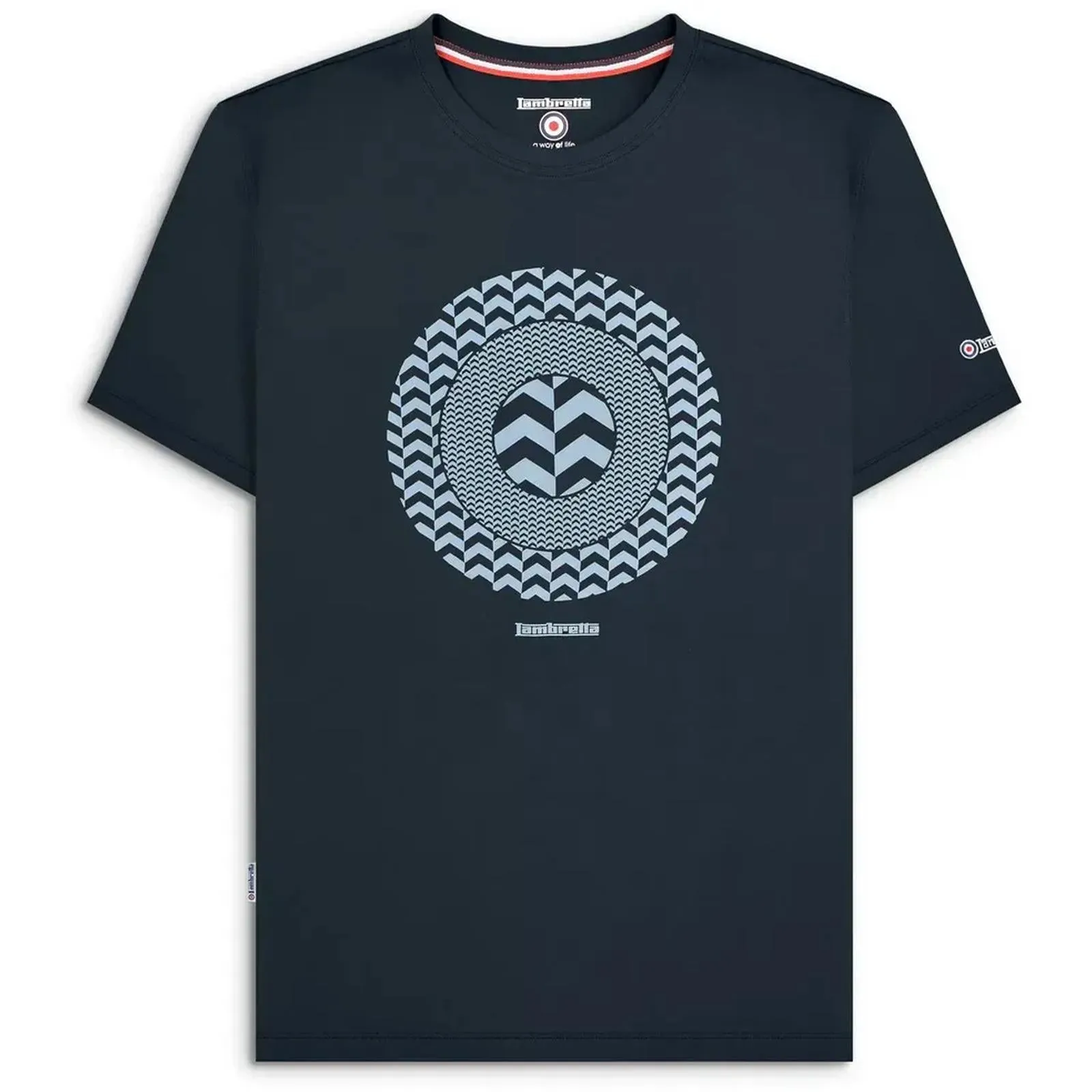 Lambretta Mens Chevron Target Short Sleeve Cotton T-Shirt