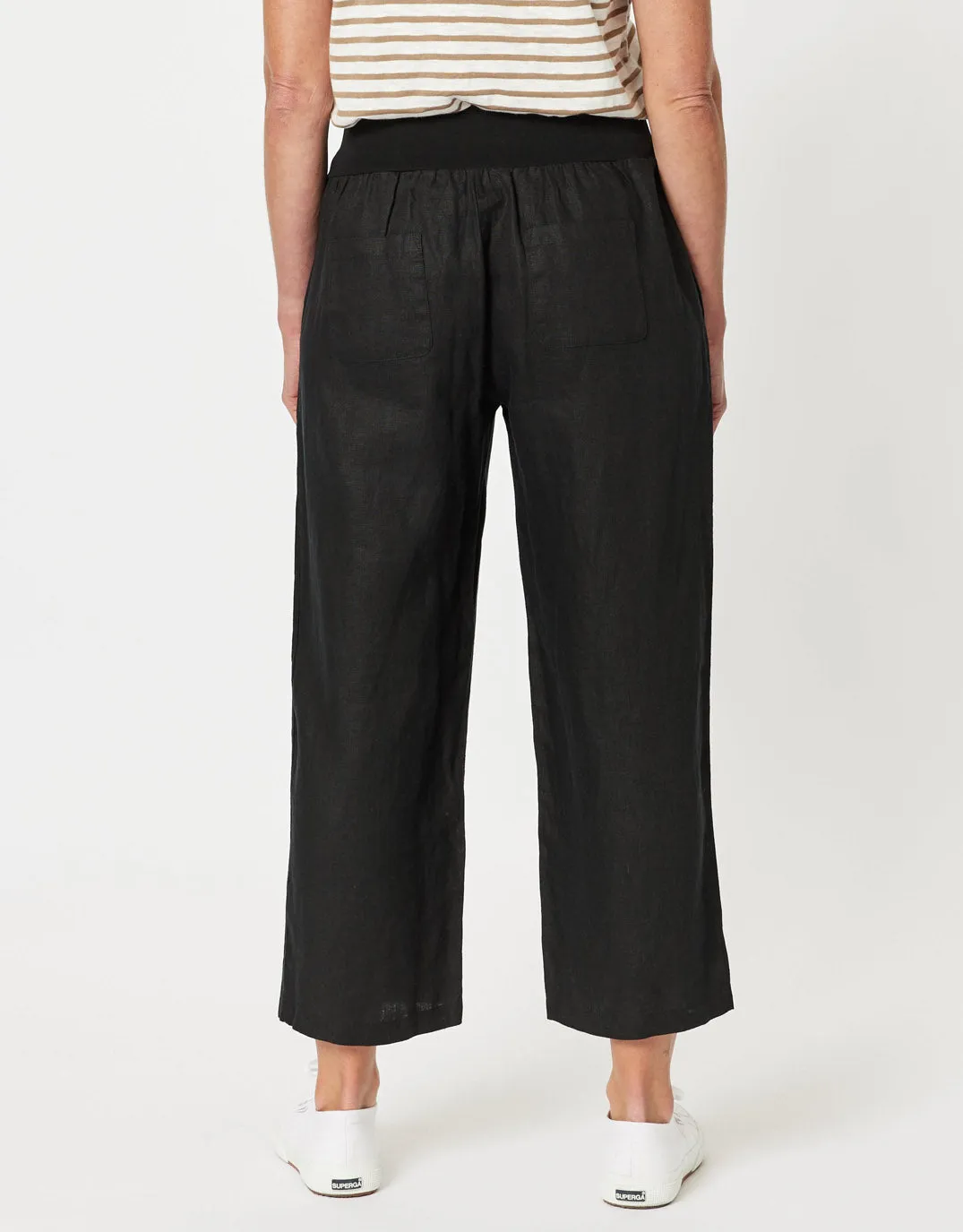 Lara Wide Leg Pants - Black