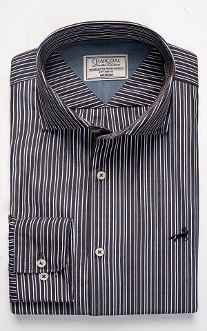 LIMITED EDITION SHIRTS DARK BROWN STRIPES