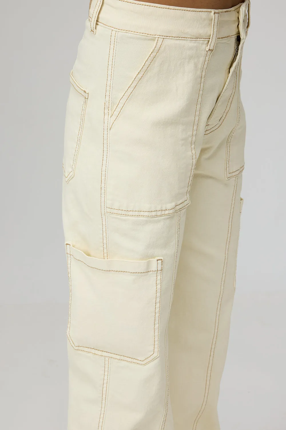 Merino White Cargo Pants