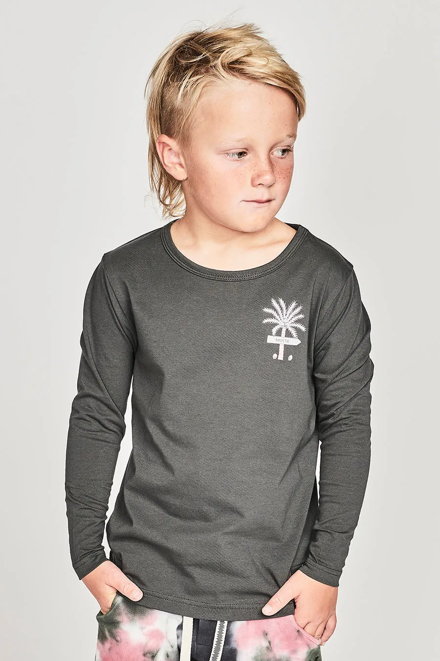 Munster Kids Palmway Kids T-Shirt - Washed Black