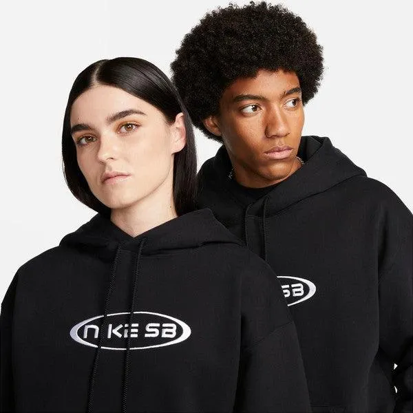 Nike SB Embroidered Oval Graphic Skate Hoodie Black