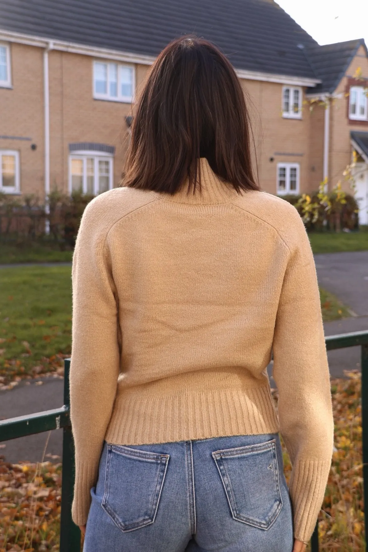 Noel Mock Neck Sweater - Dark Taupe