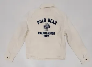 Nwt Polo Ralph Lauren Teddy Bear Embroidered Trucker Jean Jacket