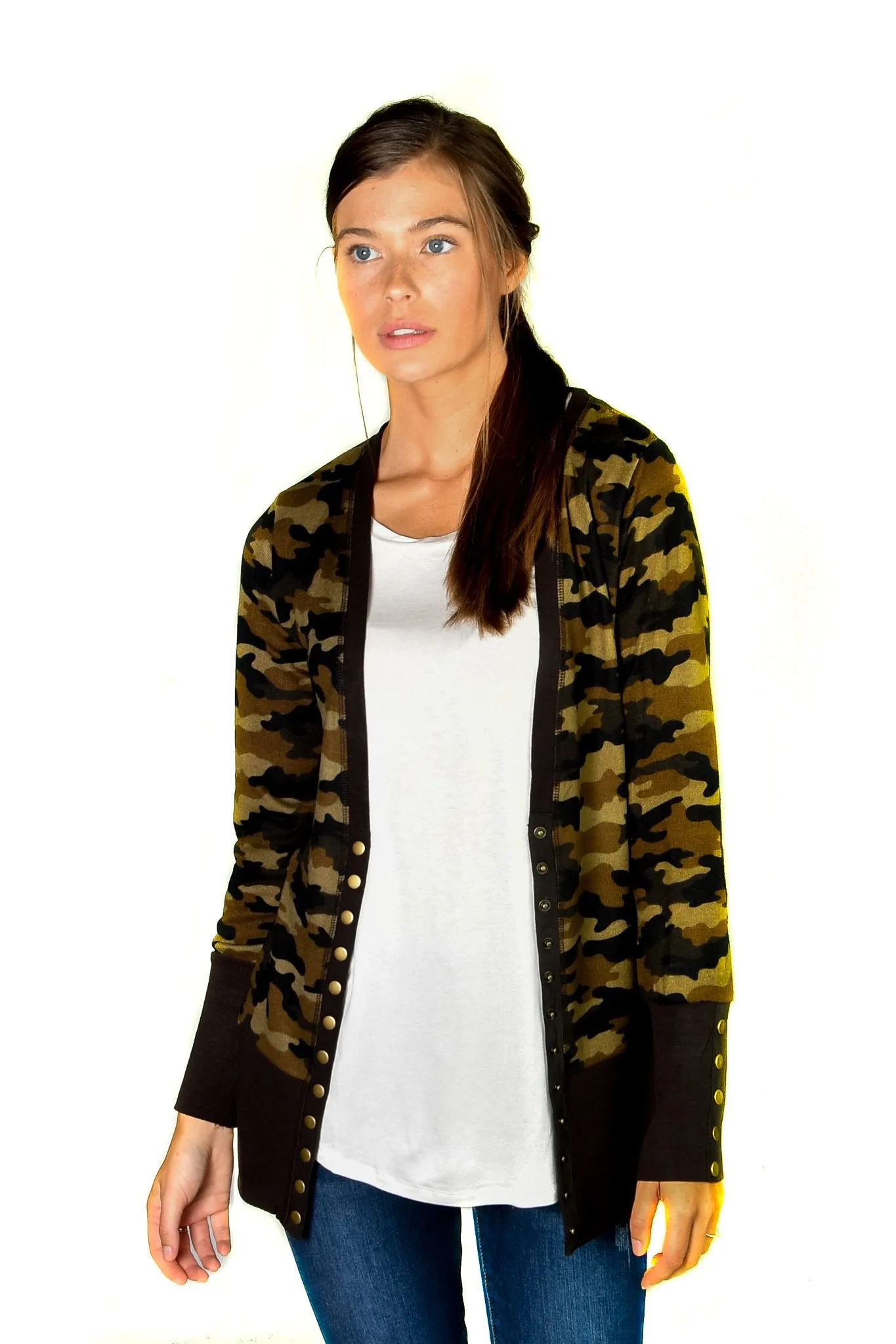 RTS! Camo Snap Cardigan