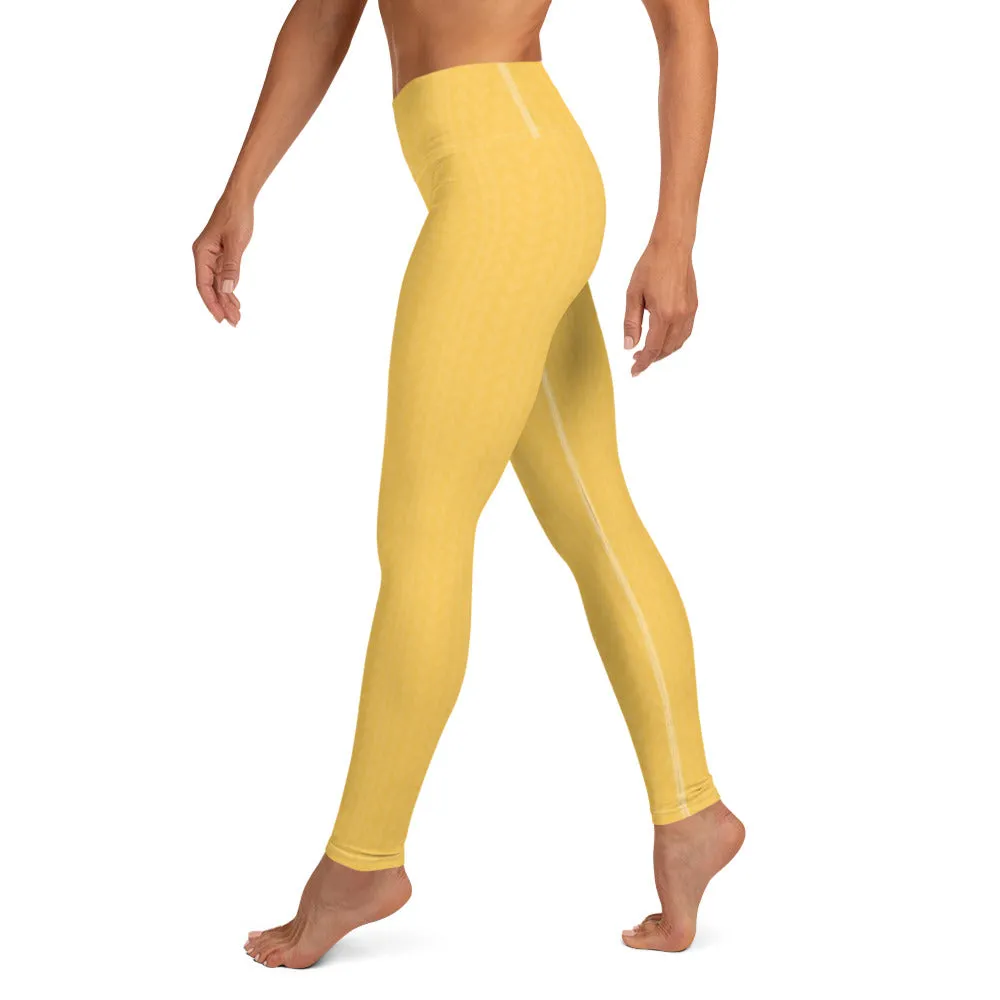 Samoa Yellow High Waist Yoga Leggings