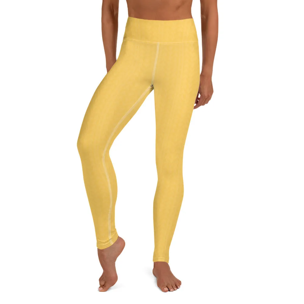 Samoa Yellow High Waist Yoga Leggings