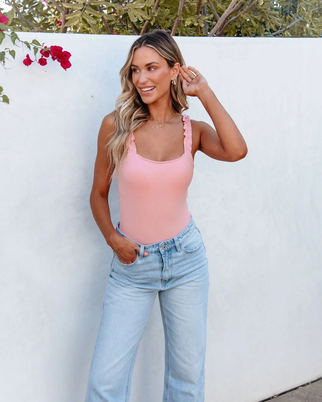 Savanna Ruffled Tank Bodysuit - FINAL SALE