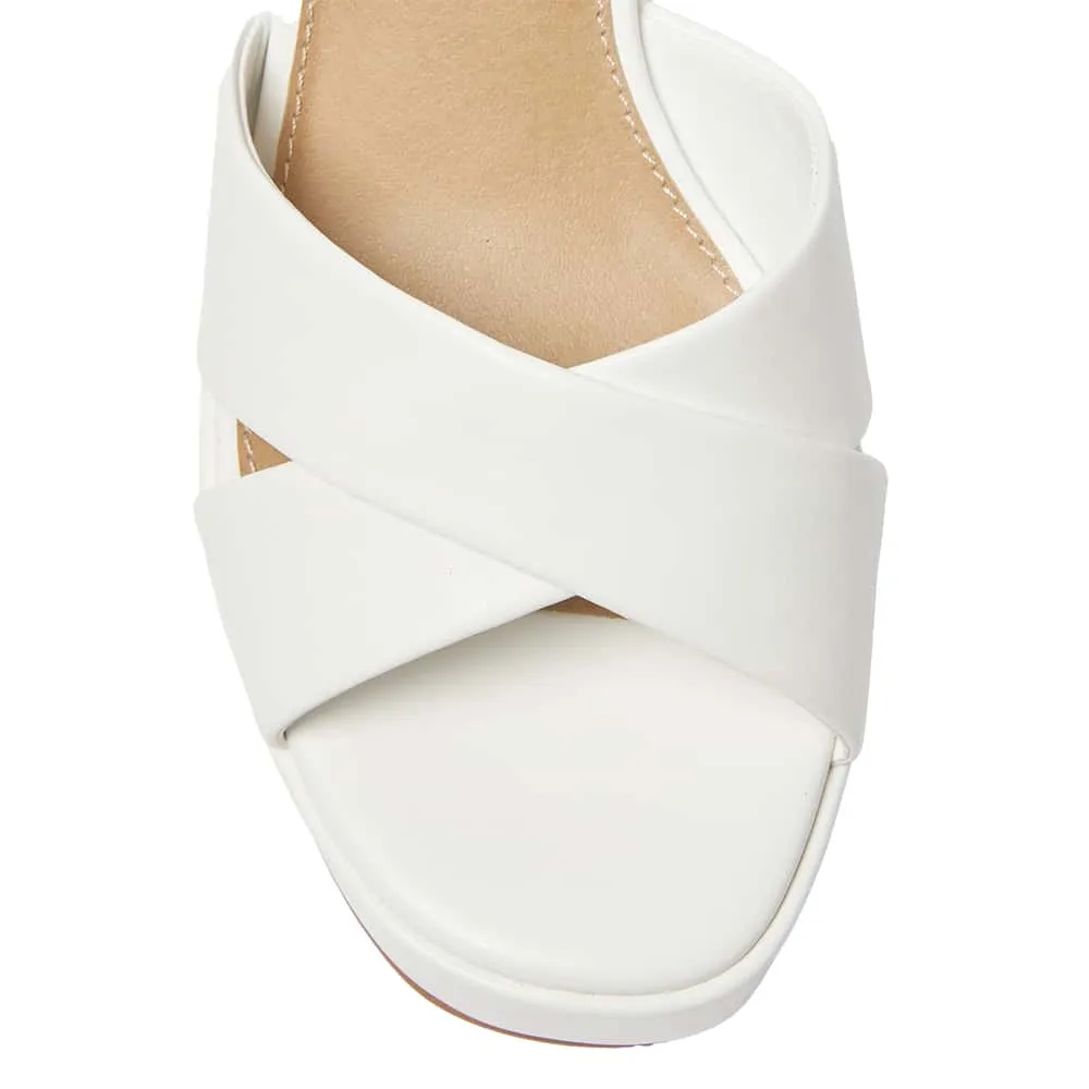 Sienna Heel in White Smooth