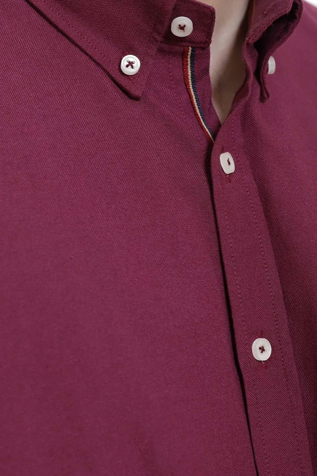 SMART SHIRT FULL SLEEVE BUTTON DOWN MAROON