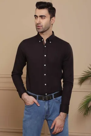 SMART SHIRT FULL SLEEVE SLIM FIT BLACK