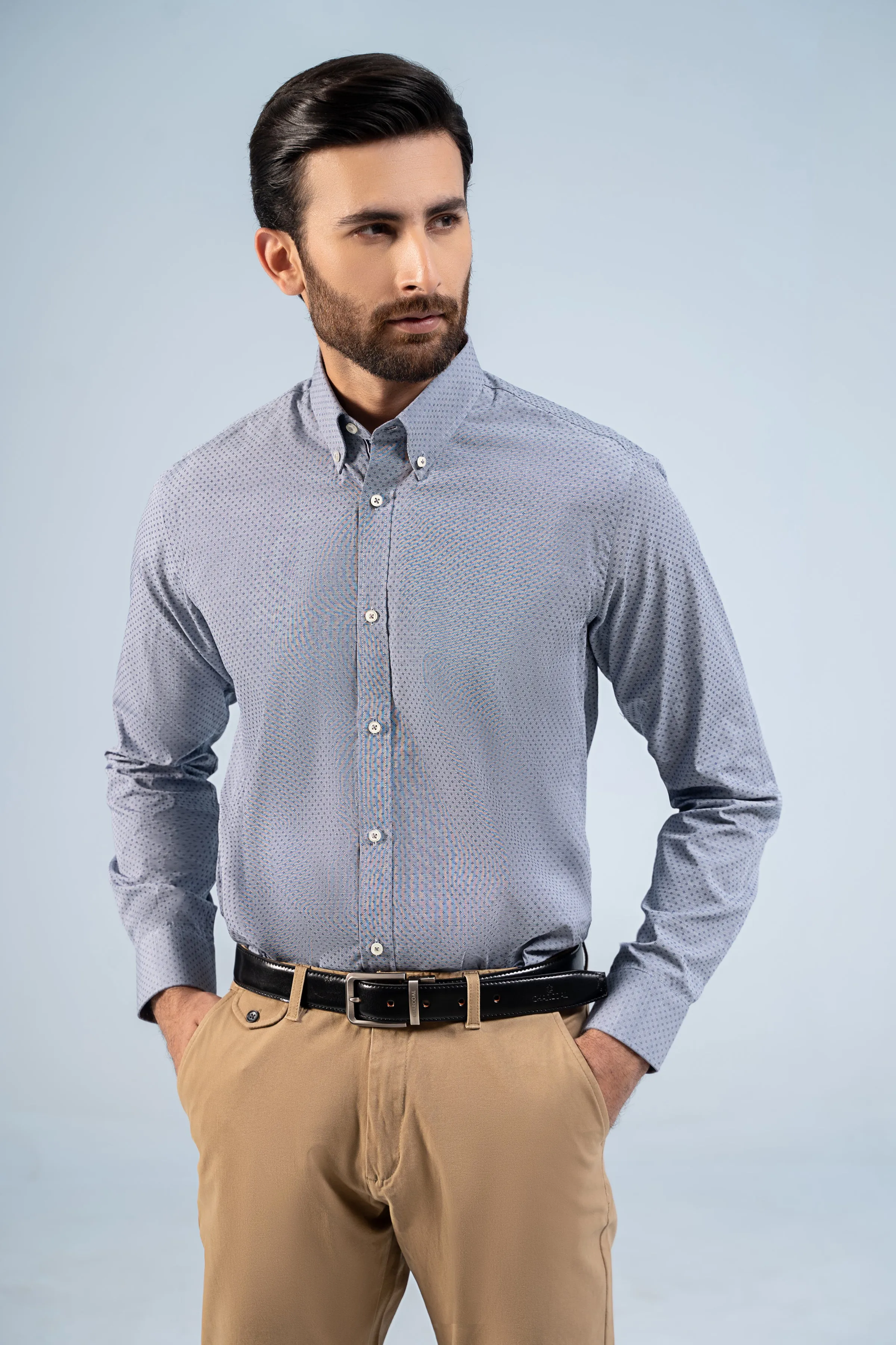 SMART SHIRT GREY NAVY