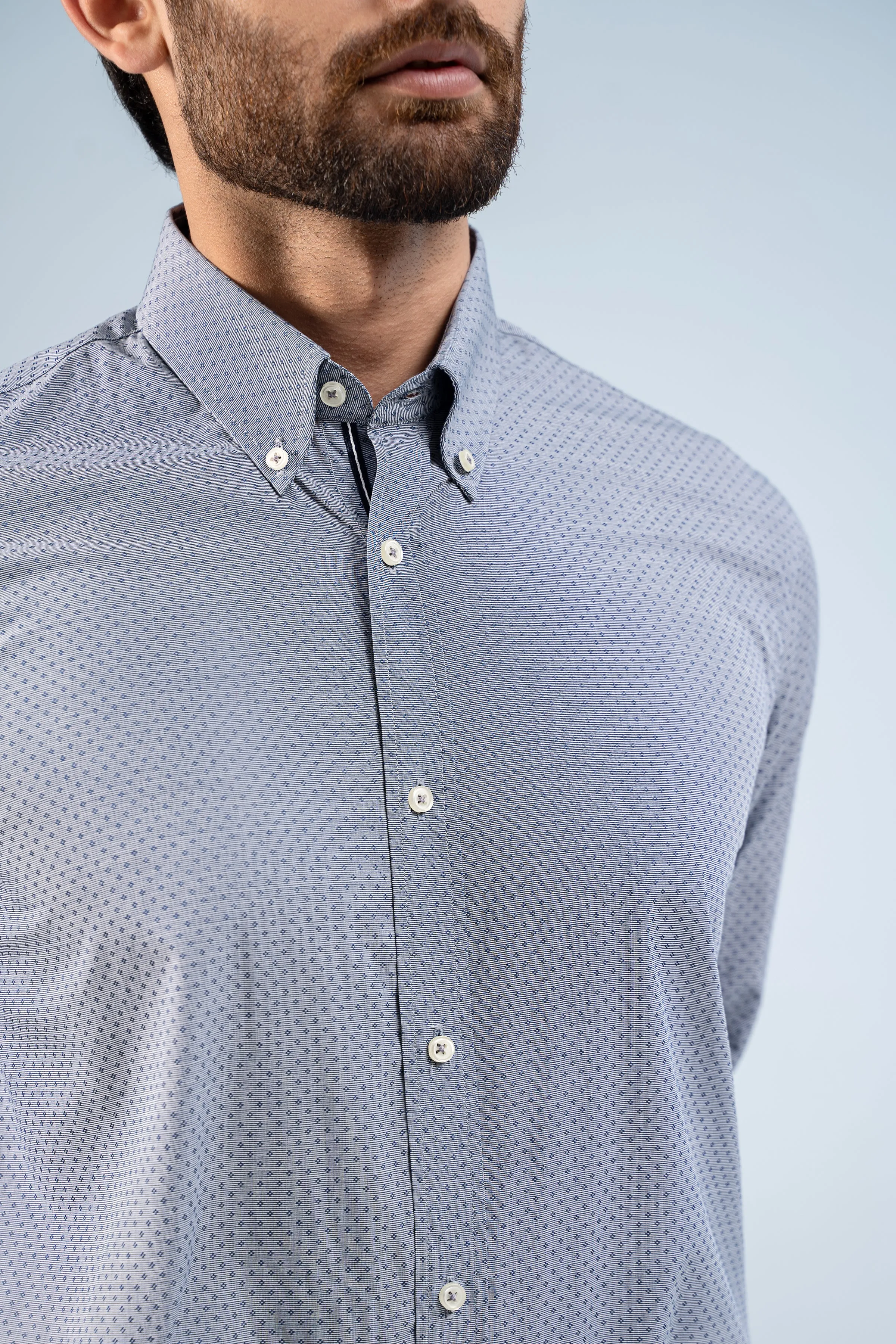 SMART SHIRT GREY NAVY