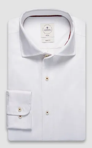 SMART SHIRT WHITE SELF TEXTURED