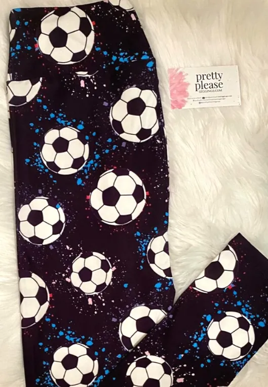 Soccer Moms! Their Biggest Fan! Super SOFT Yoga Band Leggings OS TC Plus rts