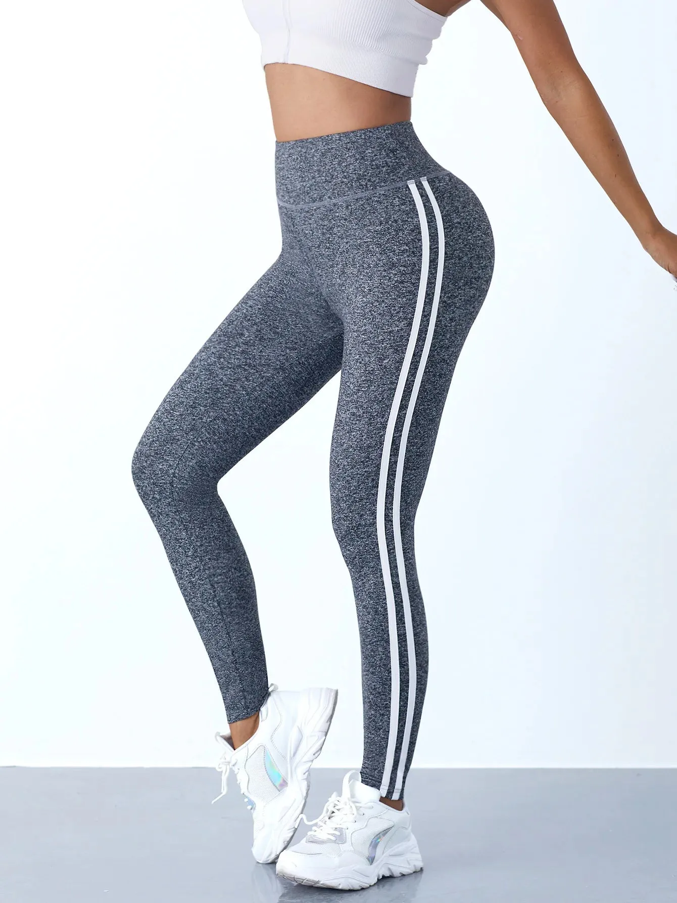 Striped Slim Yoga Leggings Stretchy | Celiat