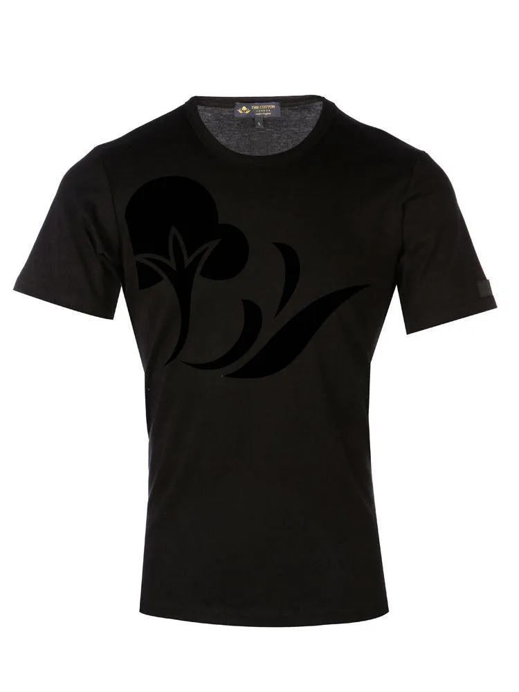 The Cotton London original Branded Black T-shirt