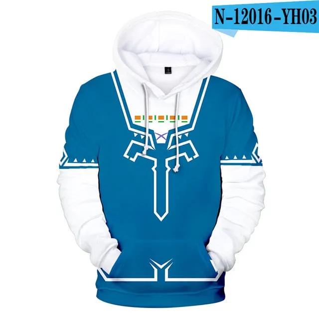 The Legend of Zelda 3D Printed Hoodie Sweatshirt Boys Girls Casual Outerwear Jacket Coat Teen Clothes