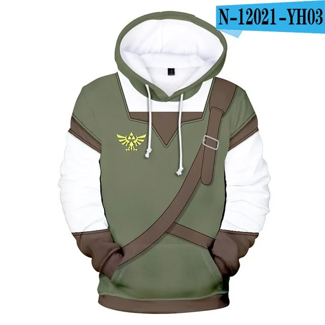 The Legend of Zelda 3D Printed Hoodie Sweatshirt Boys Girls Casual Outerwear Jacket Coat Teen Clothes