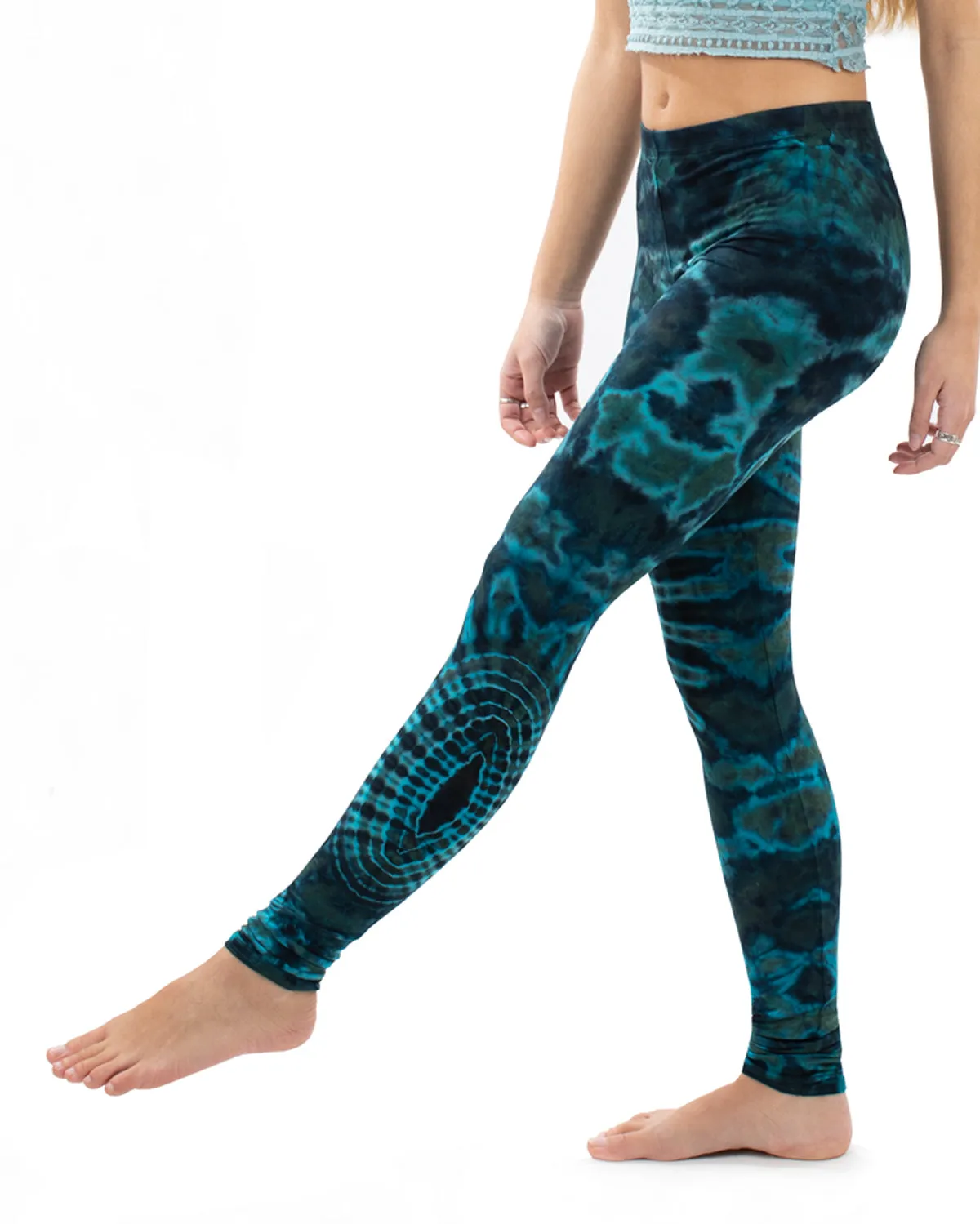 Tie Dye Nebula Leggings Blue