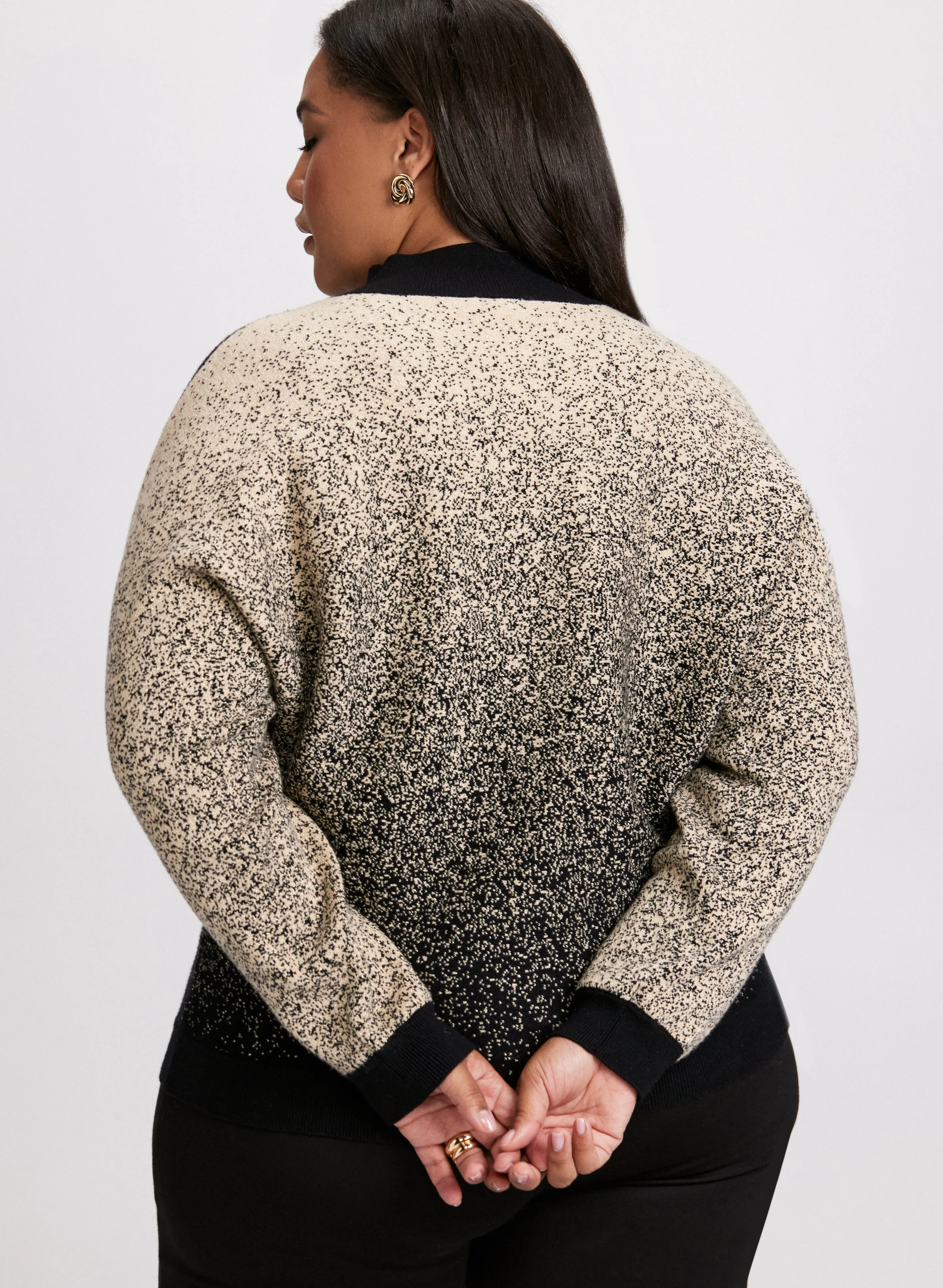 Two-Tone Lurex Sweater